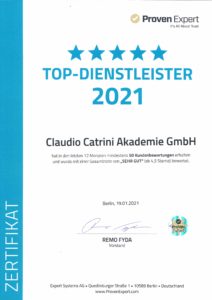 Claudio Catrini - Experte für Verkauf & Marketing - Proven Expert Top Dienstleister Auszeichnung 2021